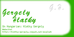 gergely hlatky business card